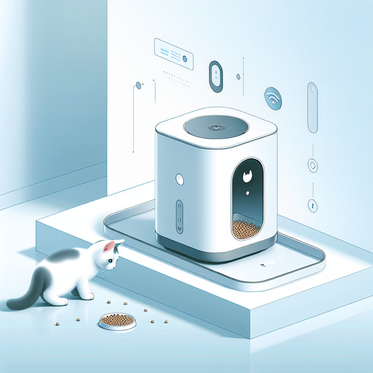 46. “Automatic Cat Feeder with Camera for Kitten Growth and Healthy Eating”