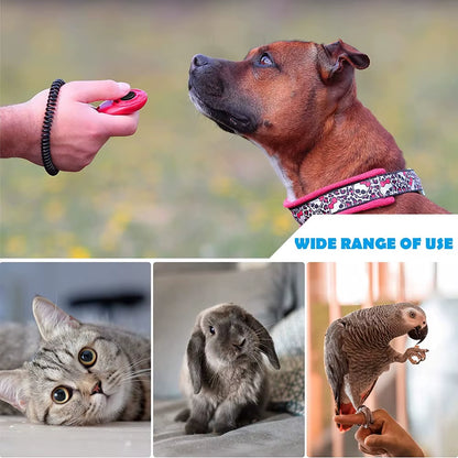 2/Pack Dog Training Clicker with Adjustable Wrist Strap Durable Lightweight Easy to Use for Cats Puppy Birds Horses