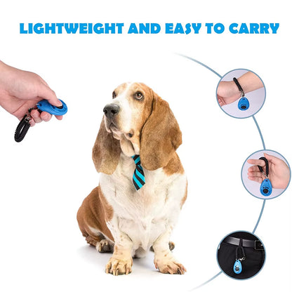 2/Pack Dog Training Clicker with Adjustable Wrist Strap Durable Lightweight Easy to Use for Cats Puppy Birds Horses