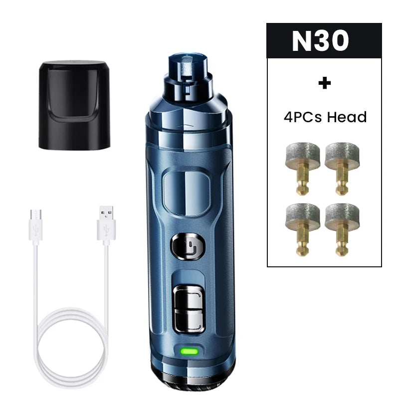N30 Electric Dog Nail Clippers for Dog Nail Grinder Rechargeable Professional Pet Clipper for Cat Claws Cutter Grooming