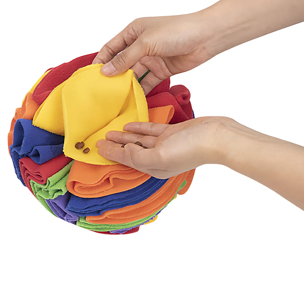 Advanced Sniffing Ball for Dogs - Interactive Slow Feeder Puzzle Toy with Detachable Treat Dispenser & Non-Toxic TPR