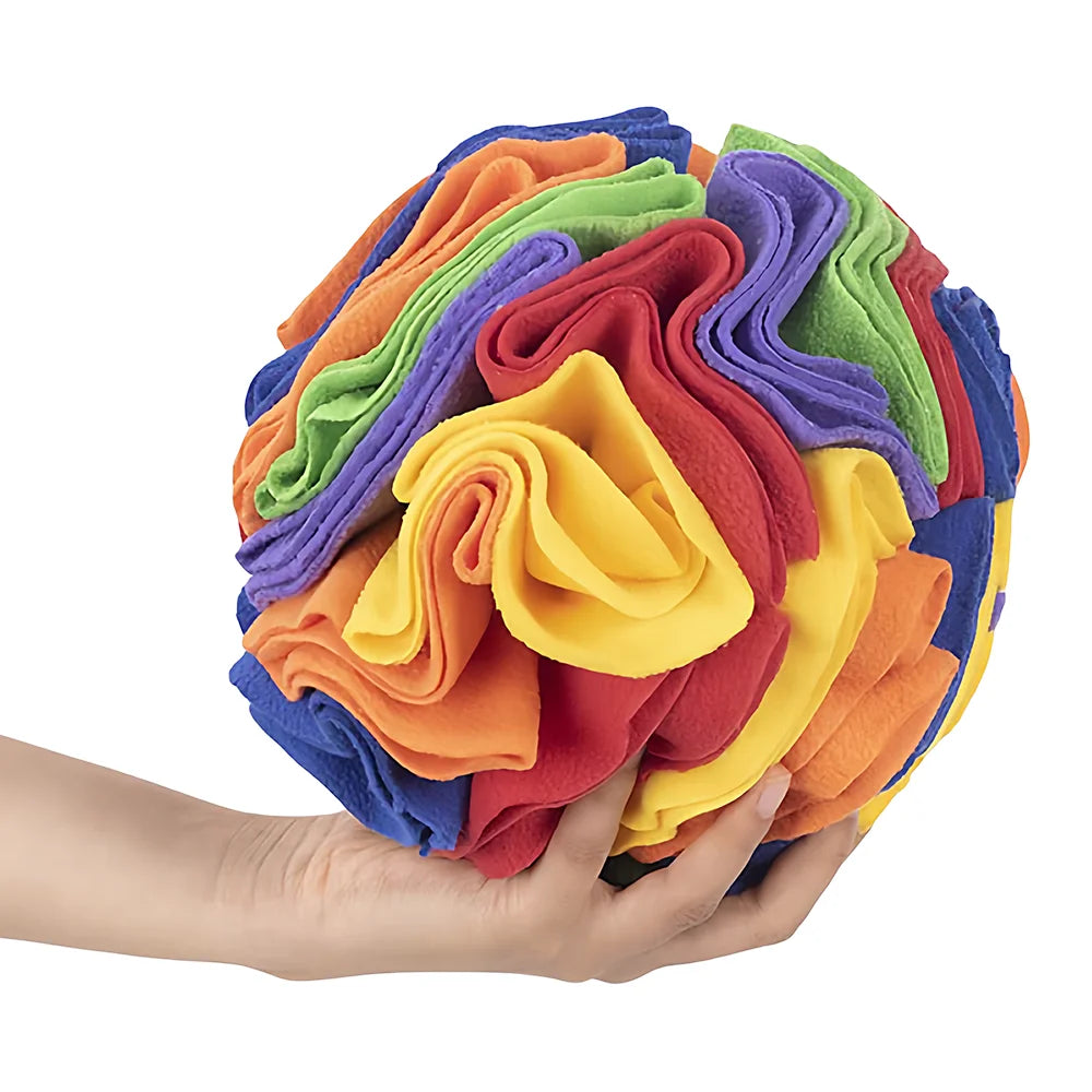 Advanced Sniffing Ball for Dogs - Interactive Slow Feeder Puzzle Toy with Detachable Treat Dispenser & Non-Toxic TPR