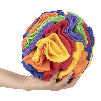 Advanced Sniffing Ball for Dogs - Interactive Slow Feeder Puzzle Toy with Detachable Treat Dispenser & Non-Toxic TPR