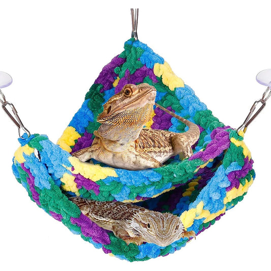 Lizard Bed Parrot Hamster Small Animal Soft Hammock Reptile Mats Small Pet Sleep Bed Gecko Lizard Dragon Swing Hanging Bed