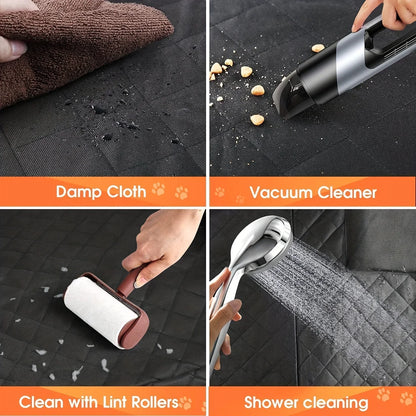 New 1PC Dog Car Seat Cover Suitable for Rear Seats, Waterproof Seat Protector, Scratch Resistant Pet Car Pad, Black Orange