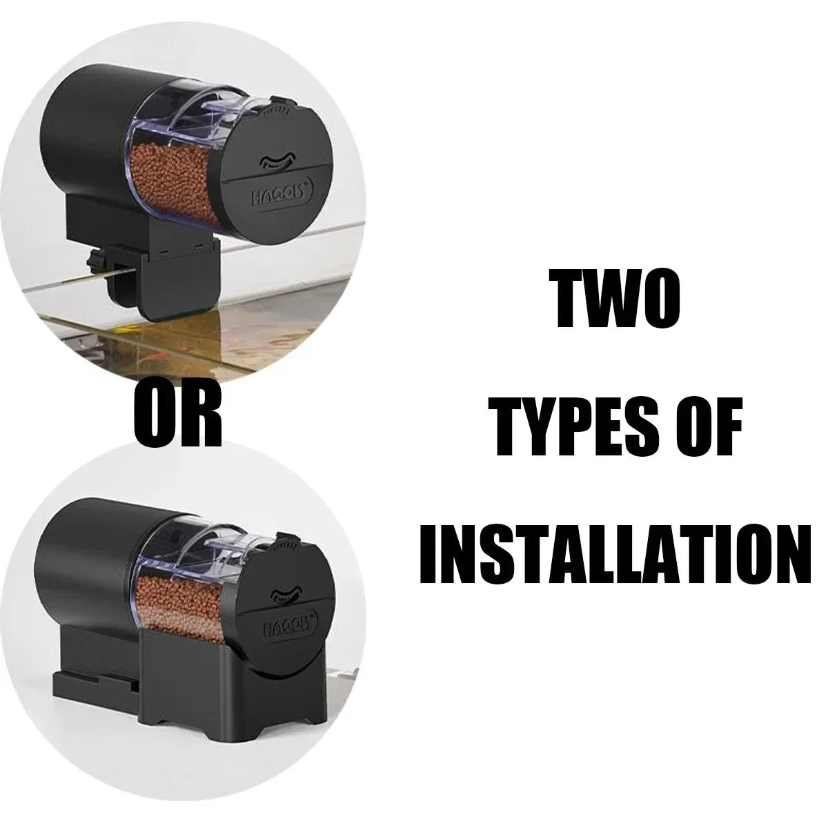 Automatic Fish Feeder 100Ml -Digital Programmable Aquarium Food Dispenser with Timer, IP66 Waterproof for Pond/Turtle Tanks