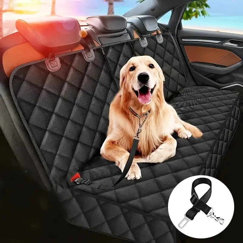 Car Dog Seat Cover for Back Seat Waterproof Auto Rear Pet Seat Protector Mat Nonslip Universal Safety Carrier for Outing Dogs