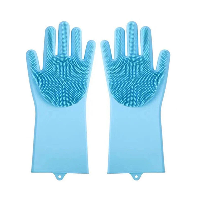 Pet Grooming Cleaning Gloves Dog Cat Bathing Shampoo Glove Scrubber Magic Dishwashing Cleanner Sponge Silicon Hair Removal Glove