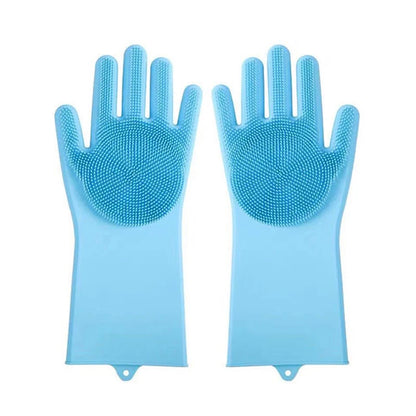 Pet Grooming Cleaning Gloves Dog Cat Bathing Shampoo Glove Scrubber Magic Dishwashing Cleanner Sponge Silicon Hair Removal Glove