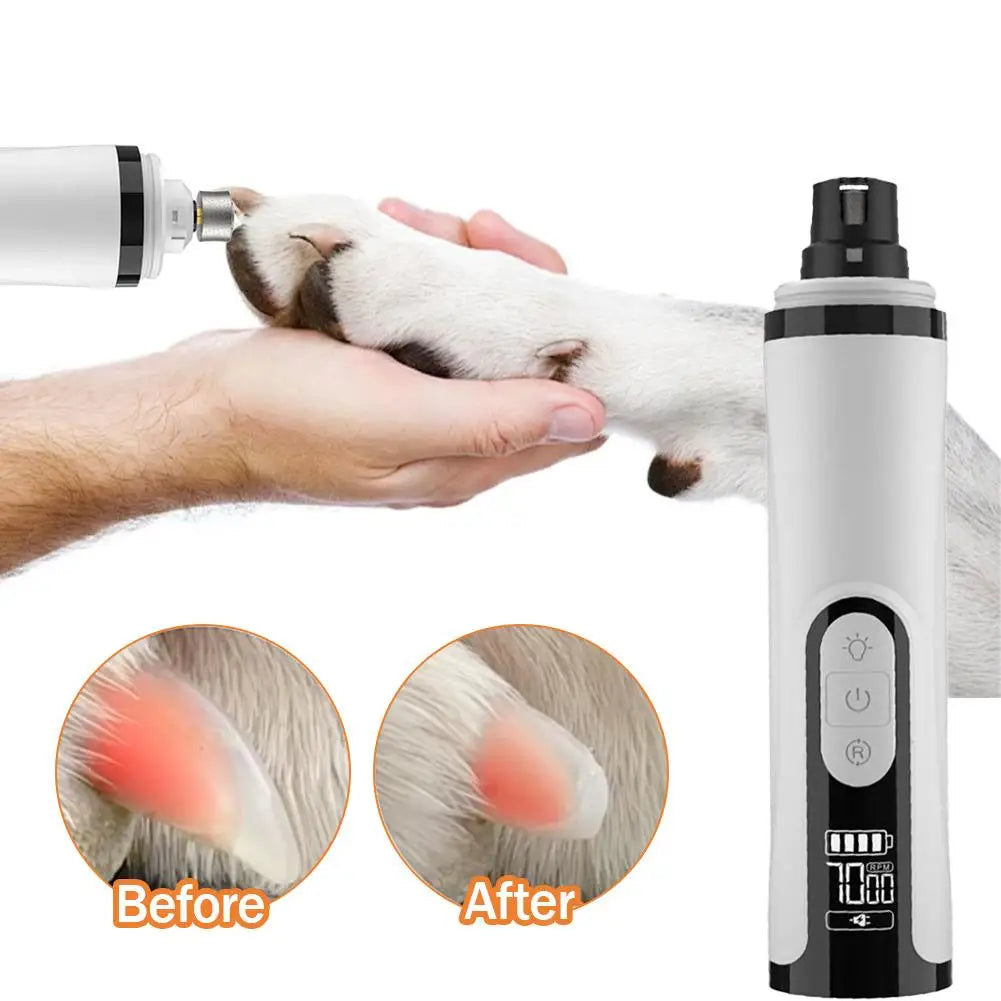 NEW Electric Dog Nail Clippers for Dog Nail Grinders Rechargeable USB Charging Pet Quiet Cat Paws Nail Grooming Trimmer Tools