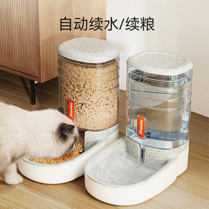 Automatic Cat Feeder High Capacity Pet Food Bowl Gravity Water Dispenser Mascotas Pet Bowl for Dogs Cats 4L Cat Accessories
