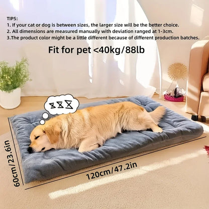 Dog Pet Beds Extra Large Plush Dog Bed Sofa Thickened Super Soft Polyester Pet Mat Dog Crate Mat Bed for Large Dog Bed