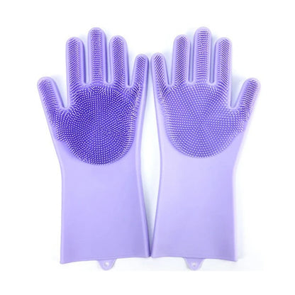 Pet Grooming Gloves Dog Cat Bathing Cleaning Glove Shampoo Scrubber Clean Soft Silicone Hair Removal Glove Hand Skin Protection
