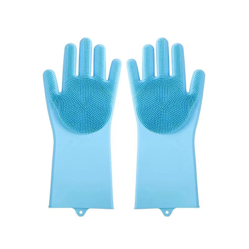 Pet Grooming Gloves Dog Cat Bathing Cleaning Glove Shampoo Scrubber Clean Soft Silicone Hair Removal Glove Hand Skin Protection