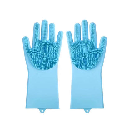 Pet Grooming Gloves Dog Cat Bathing Cleaning Glove Shampoo Scrubber Clean Soft Silicone Hair Removal Glove Hand Skin Protection
