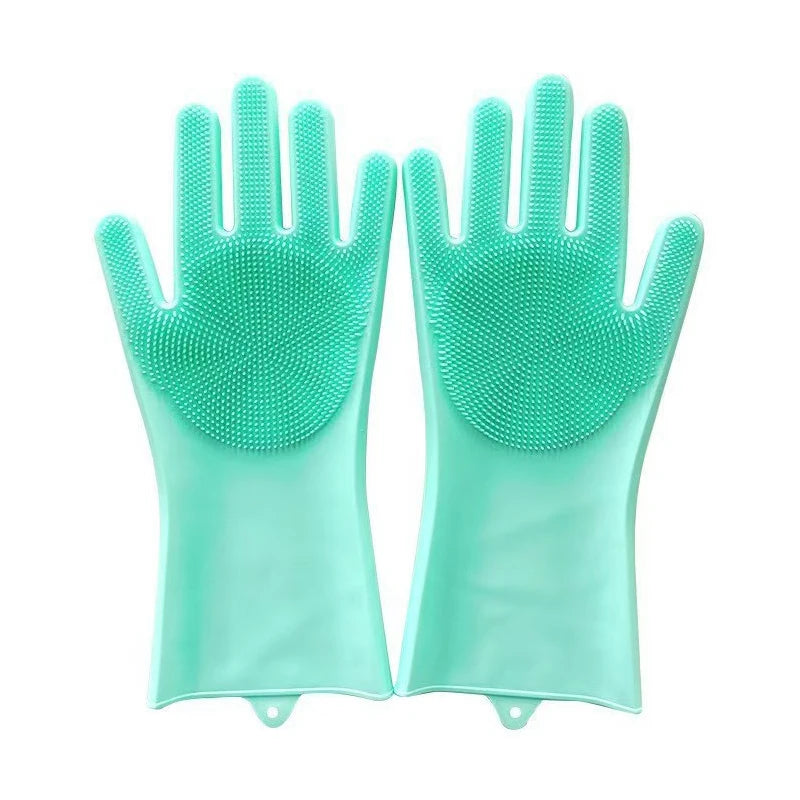 Pet Grooming Cleaning Gloves Dog Cat Bathing Shampoo Glove Scrubber Magic Dishwashing Cleanner Sponge Silicon Hair Removal Glove