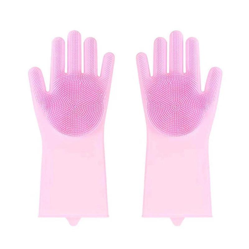 Pet Grooming Cleaning Gloves Dog Cat Bathing Shampoo Glove Scrubber Magic Dishwashing Cleanner Sponge Silicon Hair Removal Glove