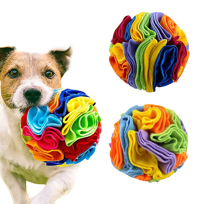 Advanced Sniffing Ball for Dogs - Interactive Slow Feeder Puzzle Toy with Detachable Treat Dispenser & Non-Toxic TPR