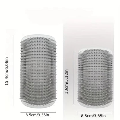 Cat Self Groomer with Massage Comb Brush - Perfect for Kitten and Puppy Grooming and Relaxation Wall-Mounted