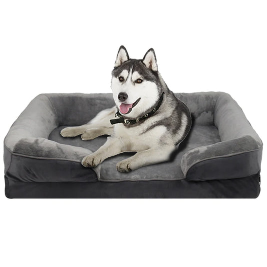 Extra Large Orthopedic Dog Bed Washable Sofa Bed, Support Foam Pet Sofa Bed, Removable Pet Dog Sofa and Dog Bed for All Seasons