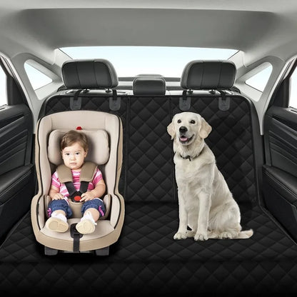 Car Dog Seat Cover for Back Seat Waterproof Auto Rear Pet Seat Protector Mat Nonslip Universal Safety Carrier for Outing Dogs