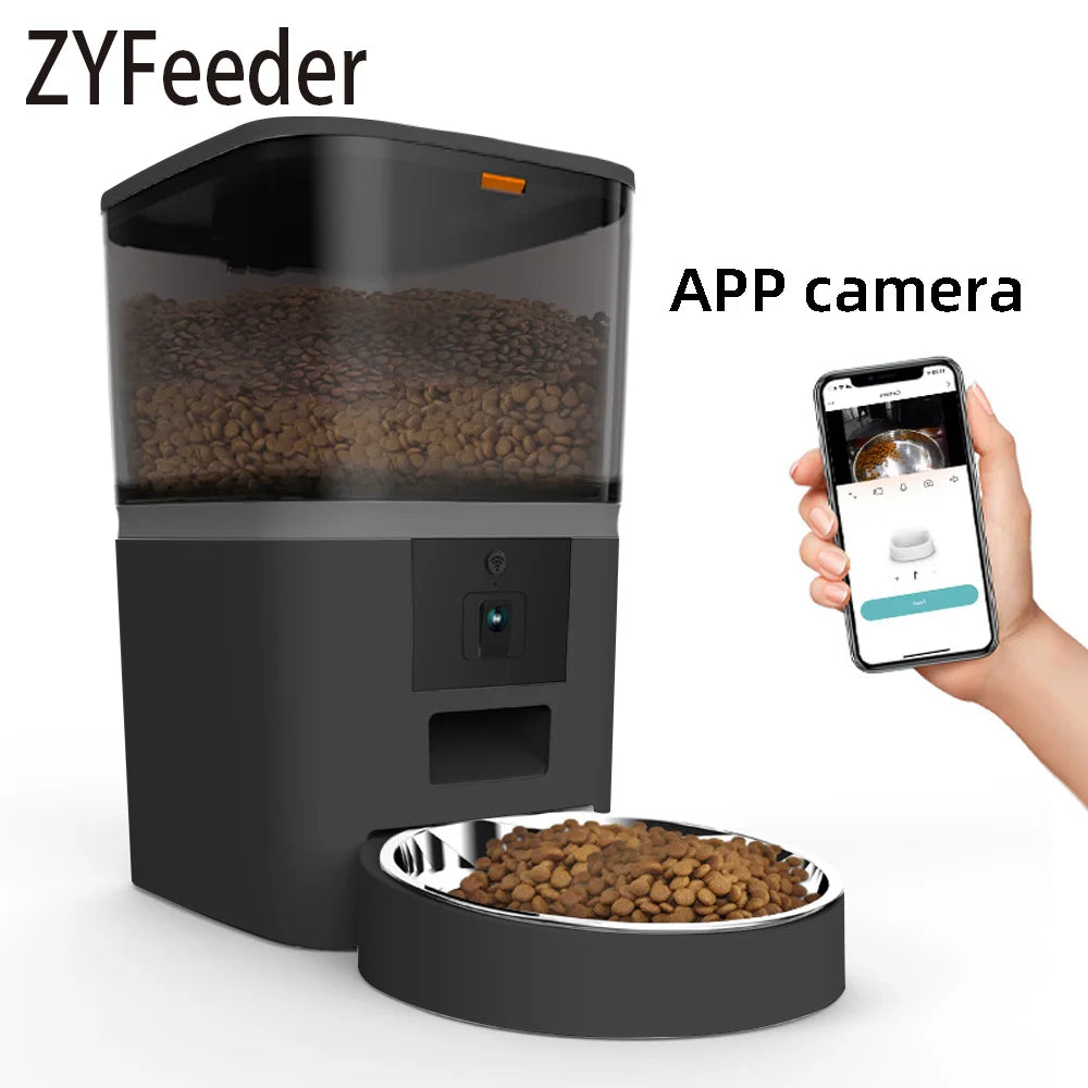 4L Large Capacity Smart Pet Feeder with Camera Cat Automatic Food Dispenser Timing Quantitative APP Remote Feeder Accessories