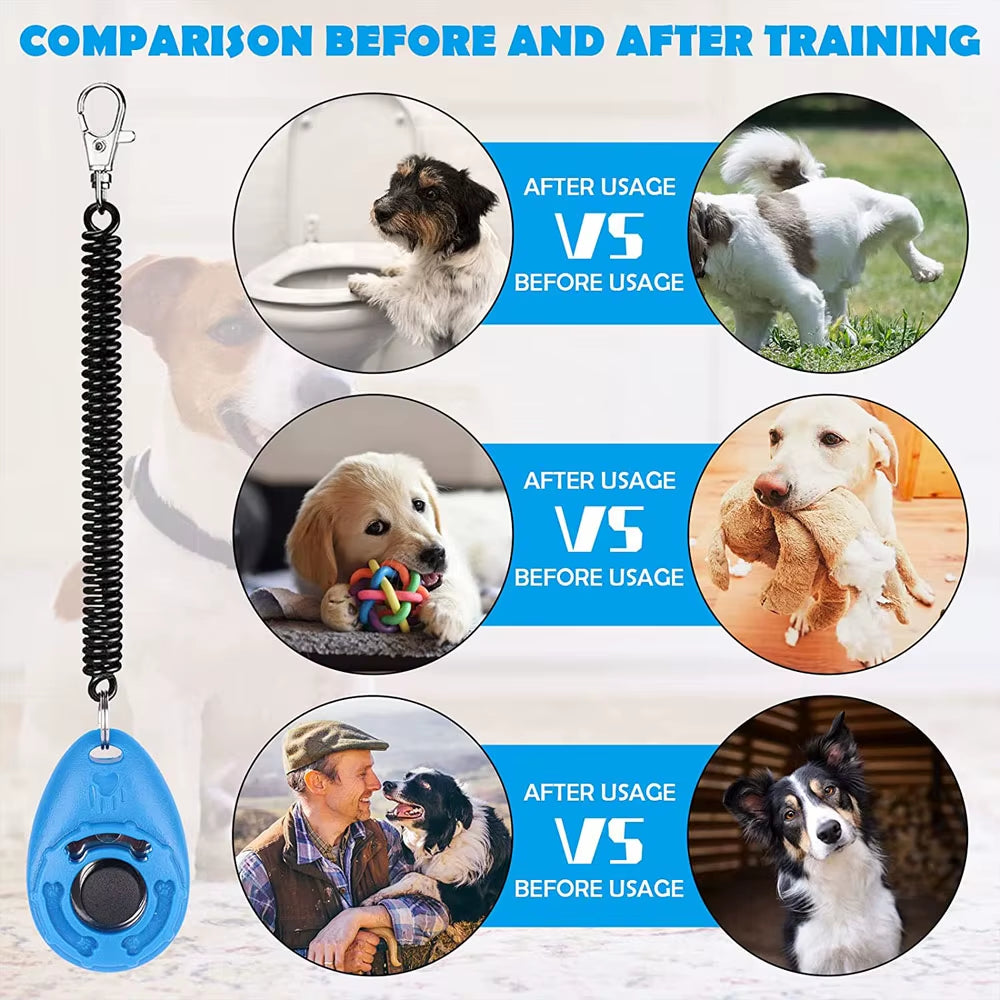 2/Pack Dog Training Clicker with Adjustable Wrist Strap Durable Lightweight Easy to Use for Cats Puppy Birds Horses